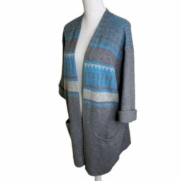 SUNDANCE Lambswool Cashmere Crop Sleeve Cardigan - Picture 8 of 12